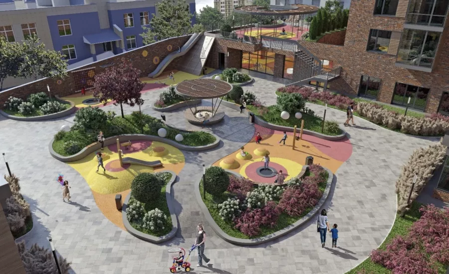 ЖК Шаляпин в Казани: Жилой комплекс , Детская площадка , Парковка,