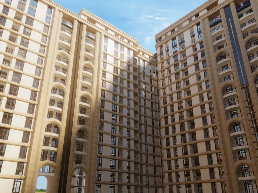 Жилой комплекс Shushi Palace в Ереване: Парковочные Этажи, Жилые Здания, Коммерческие Здания, Зелёные Насаждения, Открытые Балконы, Панорама,