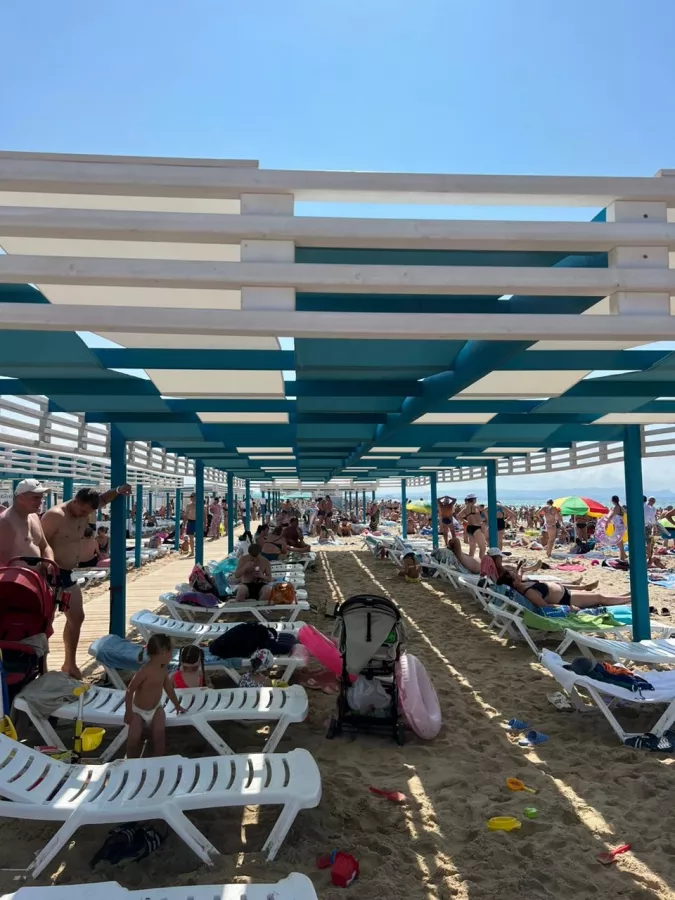 Пляж Витязево в Анапе: Пляж, Море, Аттракционы, Волейбол, Морские прогулки,