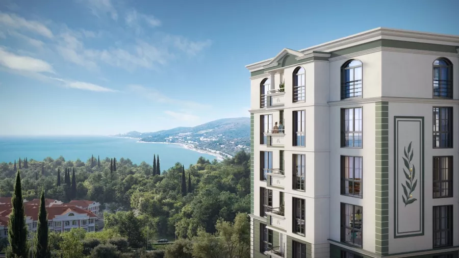 ЖК Olivia (Оливия) в Сочи: Жилой комплекс , Квартиры , Детская площадка , Парковка,