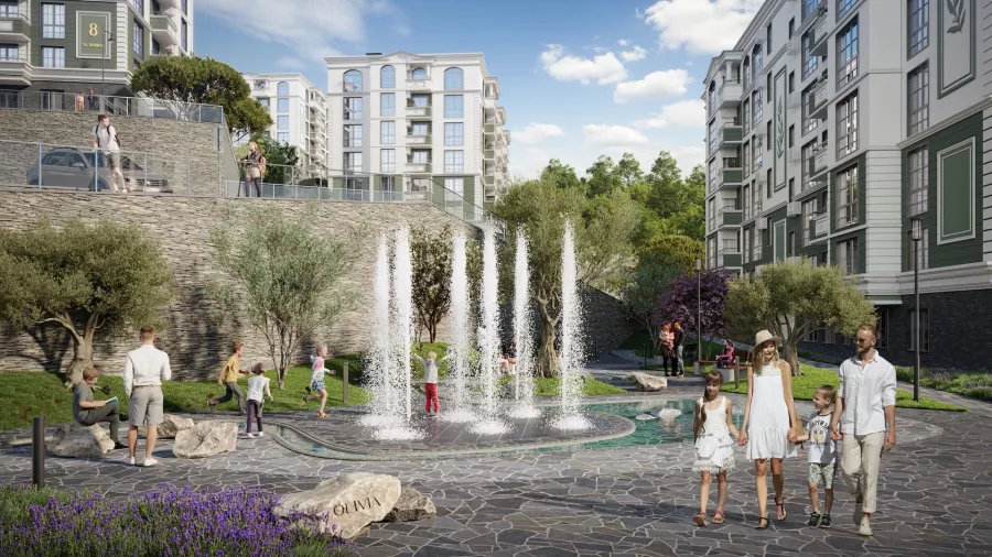 ЖК Olivia (Оливия) в Сочи: Жилой комплекс , Квартиры , Детская площадка , Парковка,