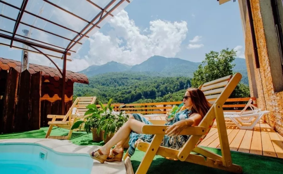 Баня Bridge Mountain в Красной Поляне: Баня, Джакузи, Хаммам, Бассейн,