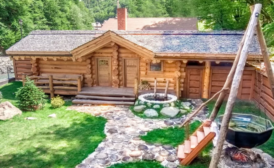 Банный SPA-комплекс Espas  в Красной Поляне: Баня, Набережная , Купели, Чай, Wi-Fi,