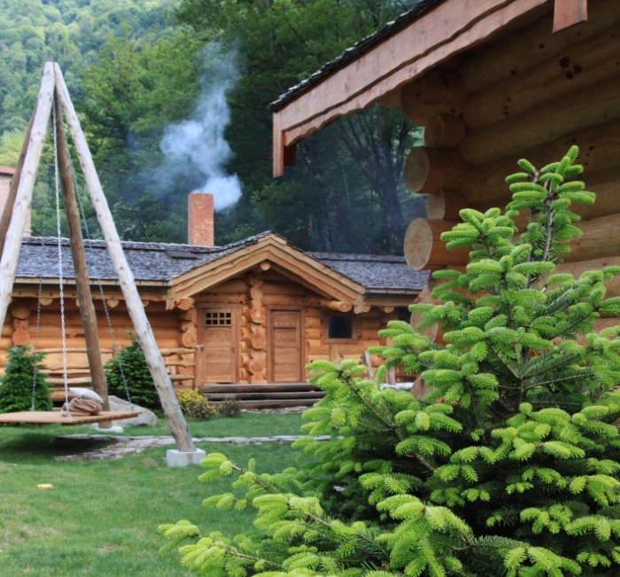 Банный SPA-комплекс Espas  в Красной Поляне: Баня, Набережная , Купели, Чай, Wi-Fi,