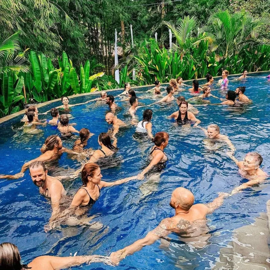 Студия Йоги The Yoga Barn в Бали: Йога, Бар, Бассейн, Медитация, Yoga, Bar, Swimming pool, Meditation ,