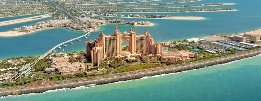 Острова Palm Jumeirah в Дубаи: Острова, Отель, Возле воды, Water, Island, Достопримечательность,