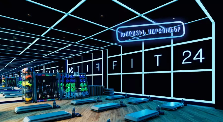 Тренажерный зал Fit24 в Ереване: Спортзал, Фитнес, Бокс, Диетолог, Кроссфит, Персональный тренер, Тренажерный зал, Тренировка, Групповые тренировки,
