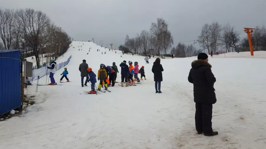 Горнолыжная Школа Крыловых в Москве: Школа, Зимний спорт, Тренировка, Лыжи, Снег, Зима, Горнолыжный,