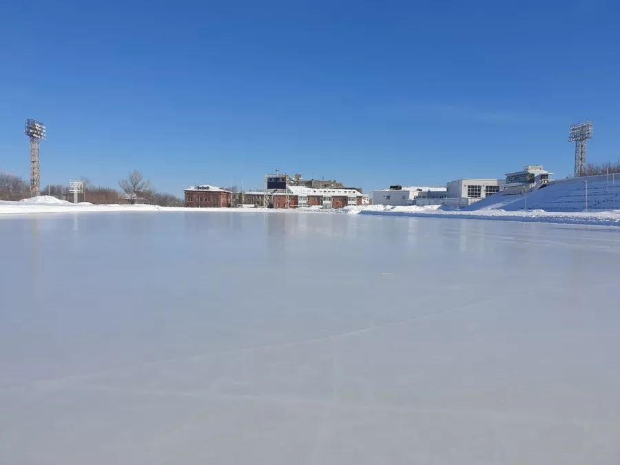 Каток Динамо в Нижнем Новгороде: Каток, Хоккей, Фигурное катание, Зима, Лед,