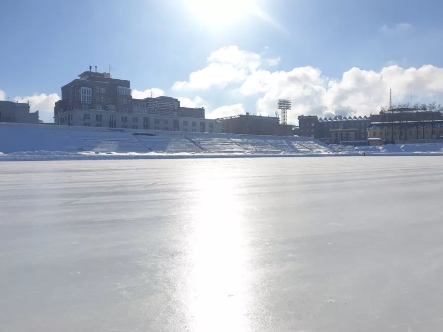 Каток Динамо в Нижнем Новгороде: Каток, Хоккей, Фигурное катание, Зима, Лед,