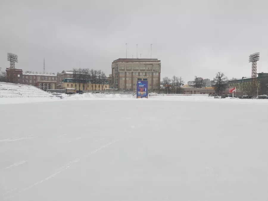 Каток Динамо в Нижнем Новгороде: Каток, Хоккей, Фигурное катание, Зима, Лед,