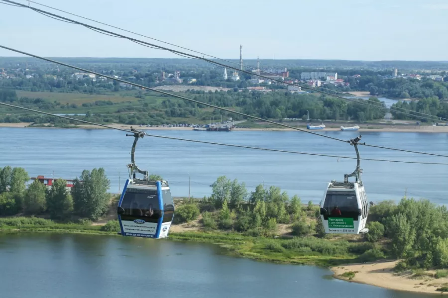 Нижегородские канатные дороги в Нижнем Новгороде: Канатная дорога, Вид, Красивыйвид, Зима, Зимний спорт, Зимний костюм, Веселье,