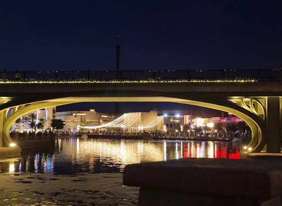 Променад Riverland Dubai в Дубаи: Прогулка, Променад, Фестьваль, Парк, Река, River, Riverland, Travelling ,