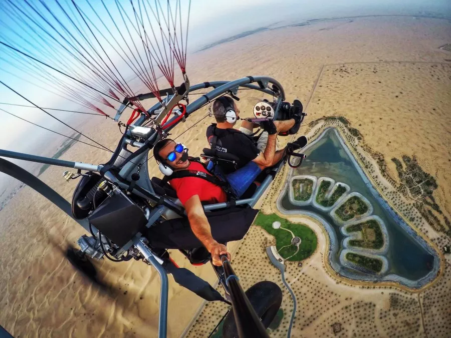 Авиационный клуб Paramotor Desert Adventure в Дубаи: Авиация, Авиационный Клуб, Полеты, Экстрим , Параплан, Flying , Fly,