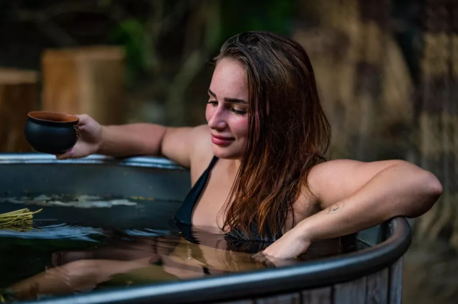 Баня на Горном воздухе в Красной Поляне: Баня, Бассейн, Виды,