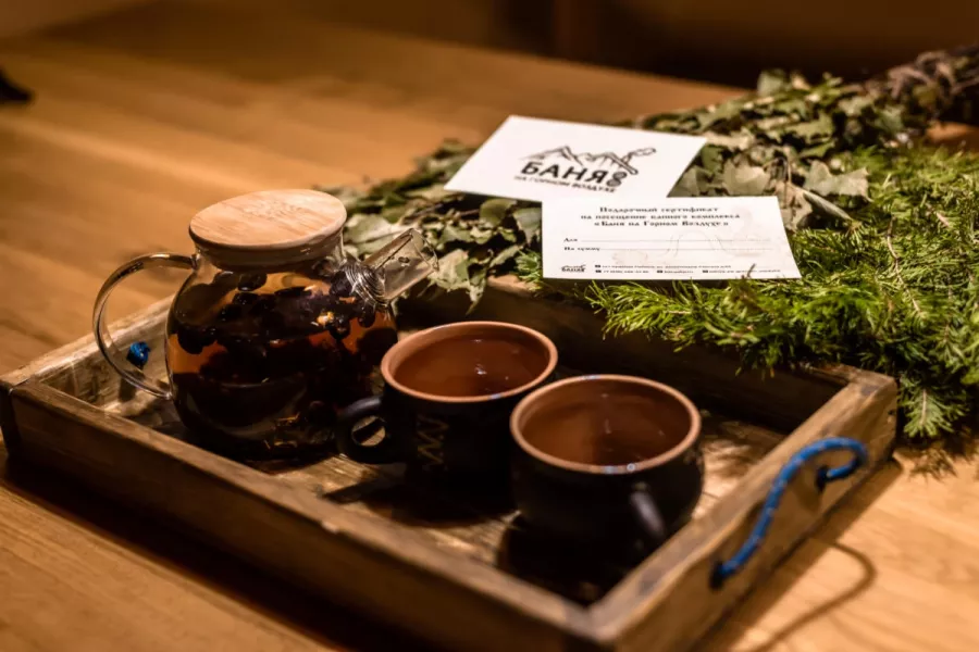 Баня на Горном воздухе в Красной Поляне: Баня, Бассейн, Виды,