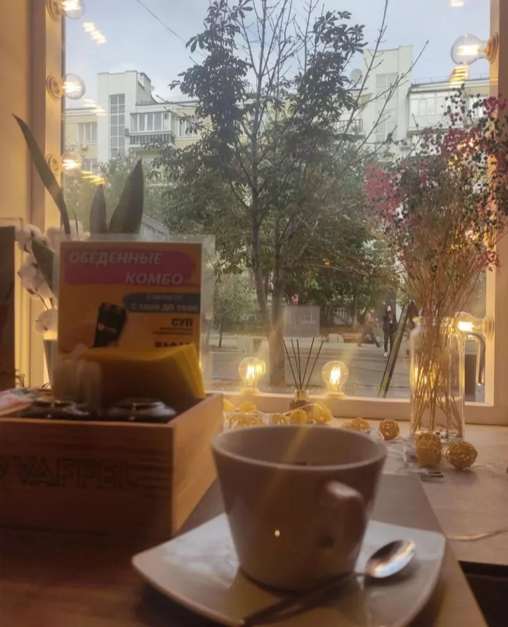 Коворкинг-кафе Vaffel в Самаре: Можно с ноутбуком, Кофейня, Кофе, Кафе, Десерты, Чай, Коворкинг, Фрилансер, Где поработать, Тихое место,