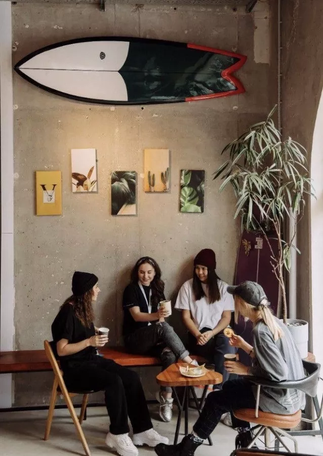Кофейня- коворкинг SURF COFFEE X G34 в Санкт-Петербурге: Кофейня- коворкинг, Кофейня, Кофе с со, Можно с ноутбуком , Фрилансер , Кофе, Кафе, Место для работы , Где работать , Завтрак, Десерты ,