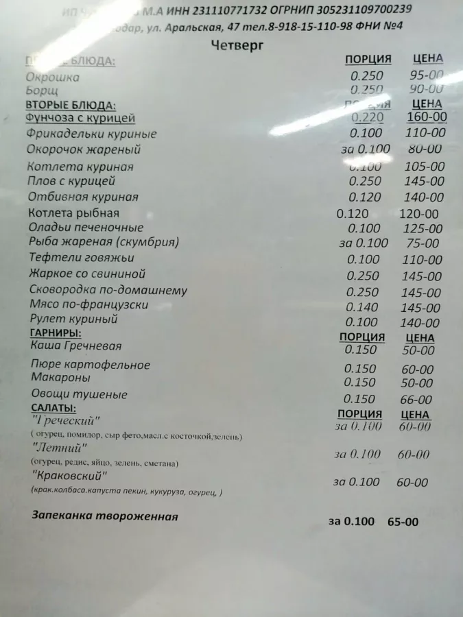 Столовая на Постовой в Краснодаре: Еда навынос, Быстрое питание, Поесть, Вкусно, Столовая, Буфет, Парковка, Столовая в Краснодаре, Недорого,