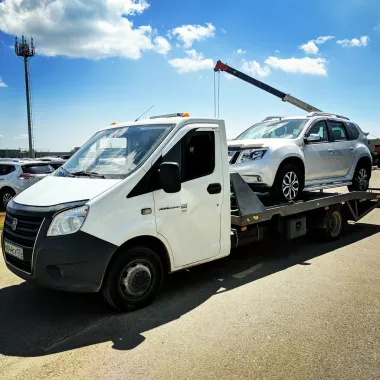 Эвакуация автомобилей "Эвакуатор площадка-кран манипулятор"
