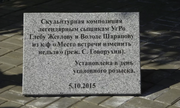 Памятник "Г. Жеглов и В. Шарапов"