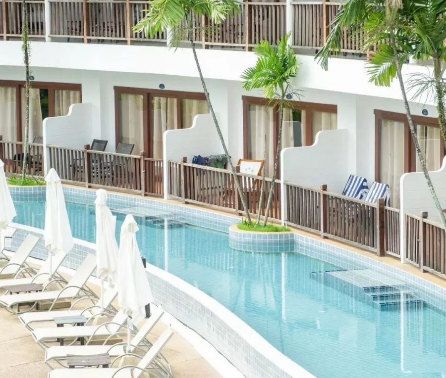 Отель Arinara Beach Resort Phuket в Пхукете: Отель, Hotel, Ресторан, Бассейн, Restaurant, Swimming Pool,