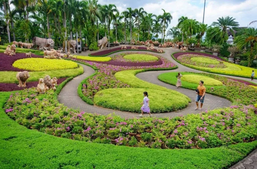 Ботанический Сад Nong Nooch в Паттайе: Garden, Plants, Dinosaurs, Elephants, Сад, Растения, Динозавры, Слоны, Шоу, Show,