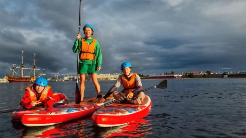 Катание на САП Sup-surfing  в  Санкт-Петербурге