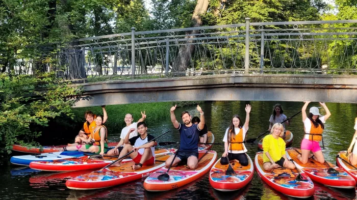 Катание на САП Sup-surfing